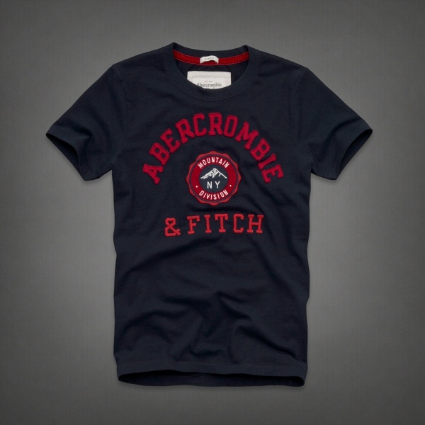 Abercrombie Fitch Hombres De Cuello Redondo Corto Remera AF5361